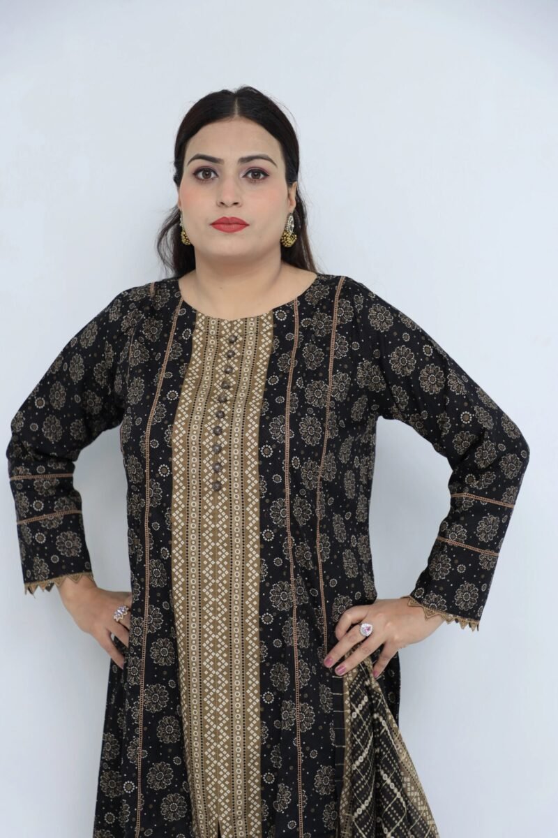 Stitched Lightweight Lawn Suit - Image 3