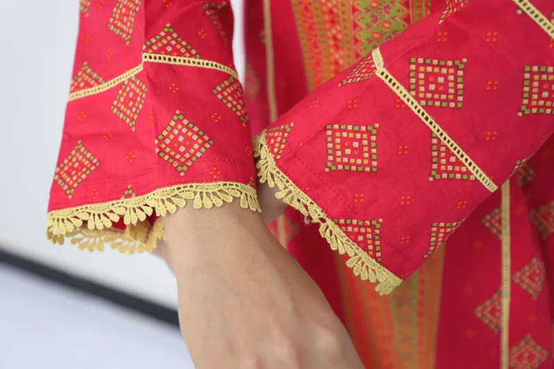 Stitched Lightweight Lawn Suit - Image 3