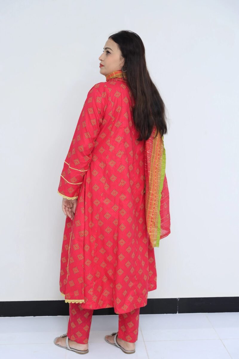 Stitched Lightweight Lawn Suit - Image 5