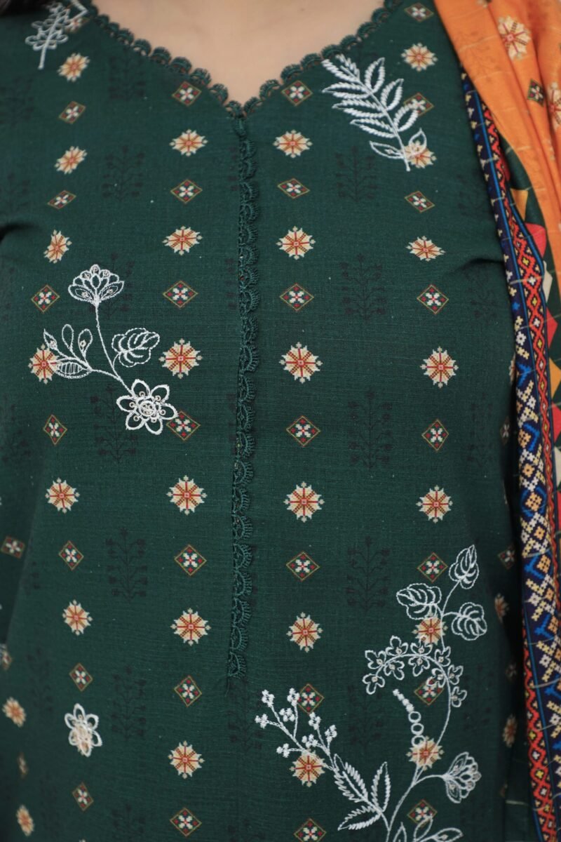 3-Piece Premium Khadar Suit with Embroidered Shirt - Image 3