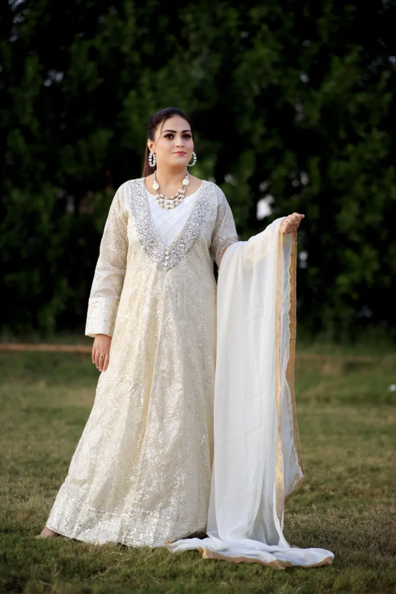 4-Piece Chiffon Maxi in White