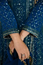 3-Piece Zinc Chiffon Angrakha-Style Frock - Image 3