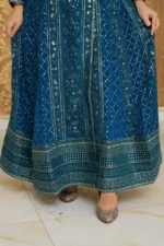 3-Piece Zinc Chiffon Angrakha-Style Frock - Image 4