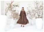 1-Piece Digital Printed Staple Maxi  – Brown