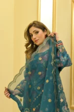 3-Piece Chiffon Embroidered Suit - Image 4