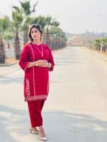 2-Piece Cotton Embroidered Co-Ord Set