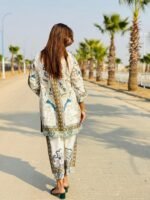 2-Piece Printed Silk Co-Ord Set with Mirror Work - Image 4