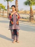 2-Piece Silk Co-Ord with Mirror Work - Image 2