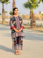 2-Piece Silk Co-Ord with Mirror Work