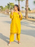 2-Piece Co-Ord Set in Cotton with Embroidery