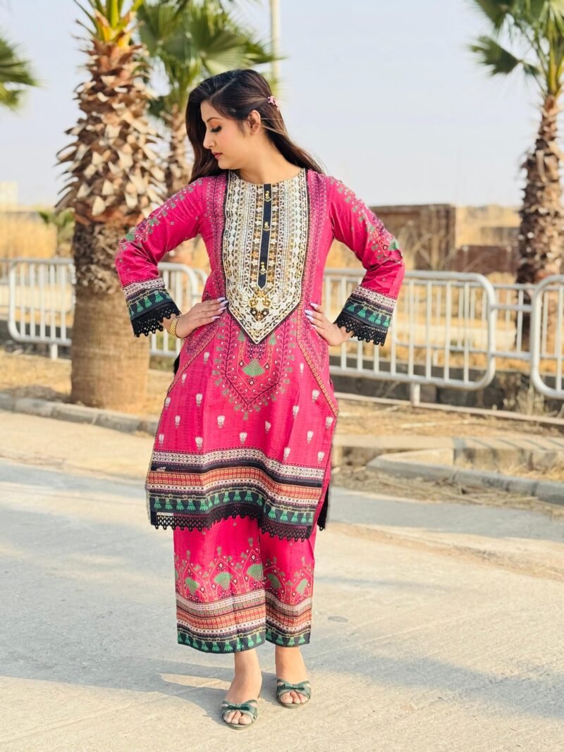 2-Piece Co-Ord Set in Cotton with Embroidery - Image 3