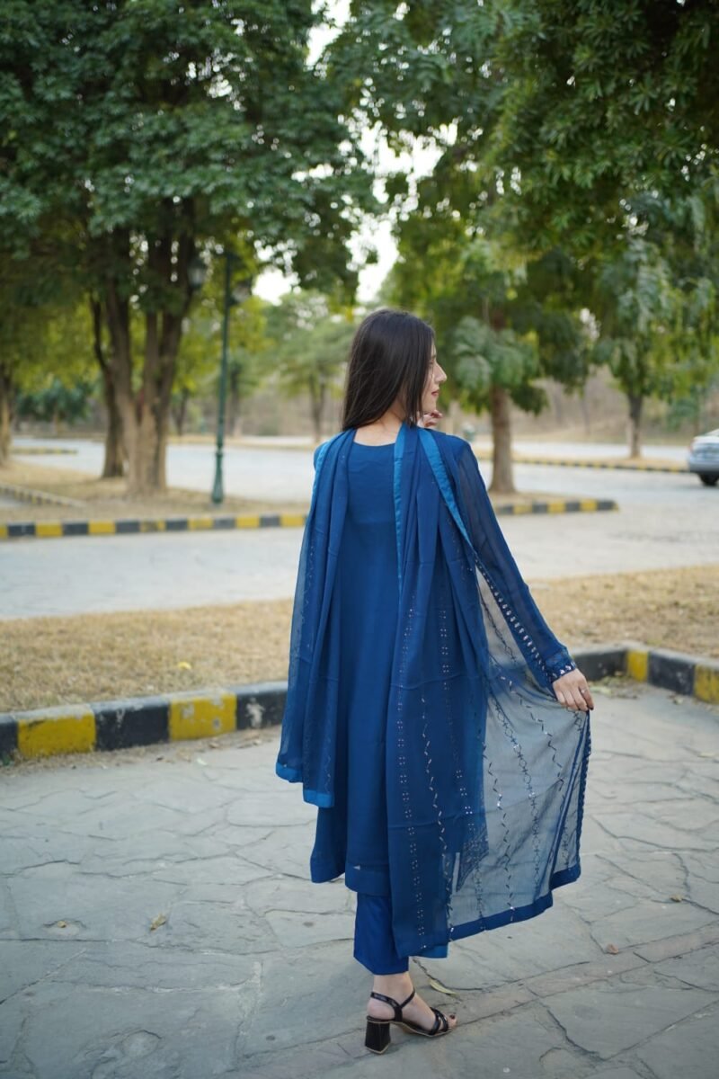 3-Piece Chiffon Embroidered Suit - Image 3