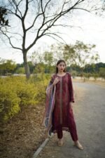 3-Piece Cotton Embroidered Dress