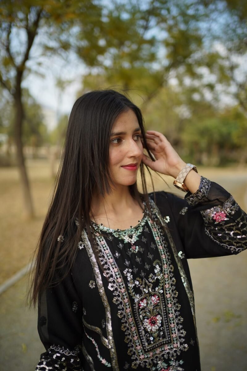 3-Piece Chiffon Gharara Set - Image 2