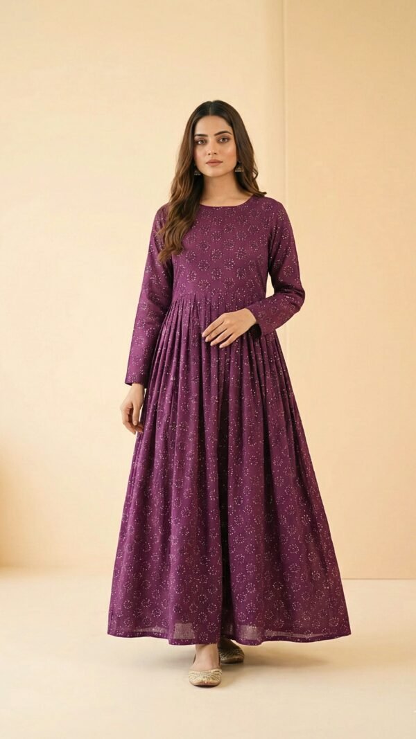 Purple Linen Maxi Dress